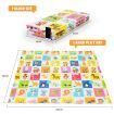 Baby Play Mat Carpet Kids Rug Pad Activity Gym Centre for Playpen Waterproof Colorful Alphabet Animal Texture 180x200cm