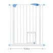 Pet Safety Gate Dog Puppy Security Stair Barrier Safe Fence Baby w/ Cat Door Adjustable 79cm