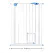 Pet Safety Gate Dog Safe Fence Puppy Baby Security Stair Barrier w/ Cat Door Adjustable 100cm