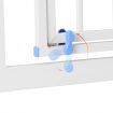 Pet Safety Gate Dog Safe Fence Puppy Baby Security Stair Barrier w/ Cat Door Adjustable 100cm