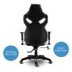 Ergonomic High Back Gaming Racing Chair PU Leather Computer Sport Race Seat - Grey & Black