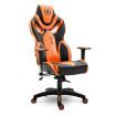 Ergonomic High Back Gaming Racing Chair PU Leather Computer Sport Race Seat - Orange & Black