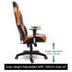Ergonomic High Back Gaming Racing Chair PU Leather Computer Sport Race Seat - Orange & Black