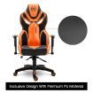 Ergonomic High Back Gaming Racing Chair PU Leather Computer Sport Race Seat - Orange & Black