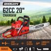 SHOGUN 62cc Petrol Commercial Chainsaw 2-Stroke 20" Bar Pruning Chain Saw