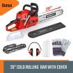SHOGUN 62cc Petrol Commercial Chainsaw 2-Stroke 20" Bar Pruning Chain Saw