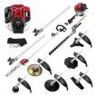 8 in 1 Garden Multi Tool Pole Chainsaw Grass Trimmer Hedger Brush Cutter Whipper Snipper