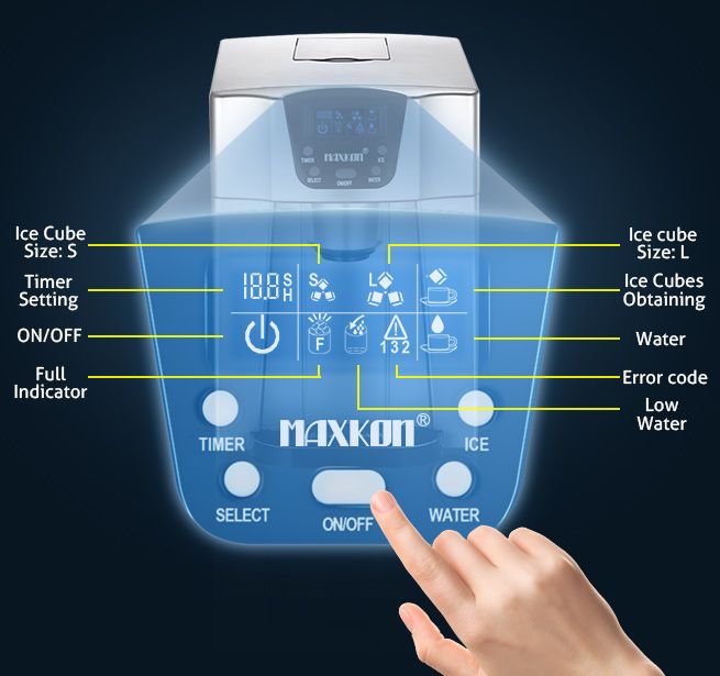 Maxkon 3L Portable Bullet Ice Maker Machine Water Dispenser Home