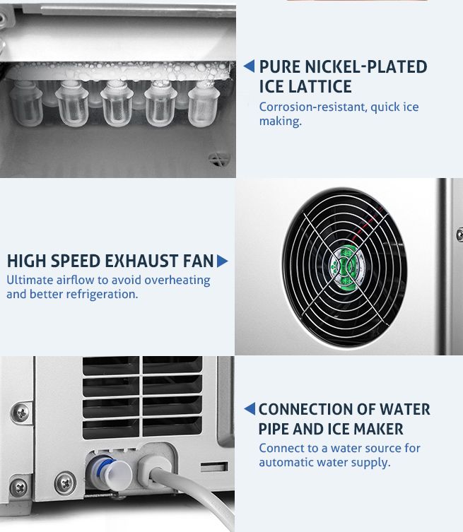 Maxkon 3L Portable Bullet Ice Maker Machine Water Dispenser Home