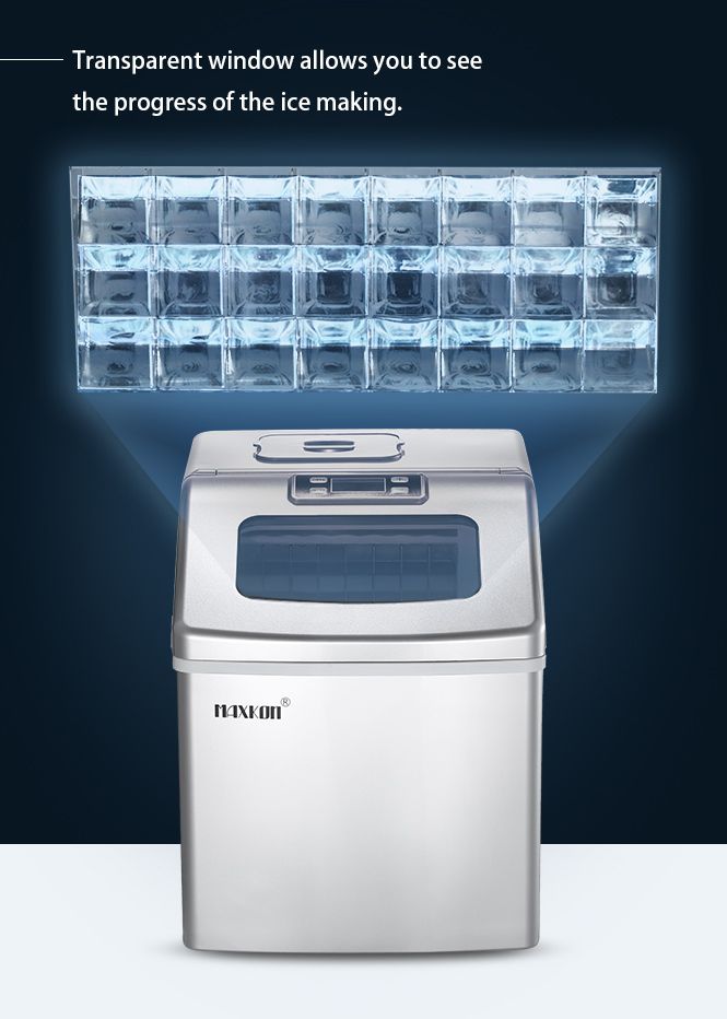 Maxkon 3.2L Portable Ice Cube Maker Machine Home Commercial Fast Benchtop Freezer