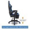 PU Office Computer Chair Ergonomic Gaming Sport Race Chair w/Footrest - Blue & Black