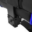 PU Office Computer Chair Ergonomic Gaming Sport Race Chair w/Footrest - Blue & Black