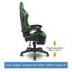 PU Office Computer Chair Ergonomic Gaming Sport Race Chair w/Footrest - Green & Black