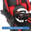 PU Office Computer Chair Ergonomic Gaming Sport Race Chair w/Footrest - Red & Black