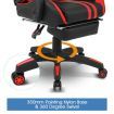 PU Office Computer Chair Ergonomic Gaming Sport Race Chair w/Footrest - Red & Black
