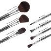 7 Pcs Makeup Brushes Kit Cosmetic Eye Shadow Lip Liner Blending Beauty Set - Black