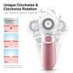 Face and Body Skin Cleansing Brush System with 3 Detachable Brush Heads and Handle