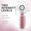 Face and Body Skin Cleansing Brush System with 3 Detachable Brush Heads and Handle