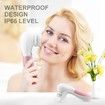 Face and Body Skin Cleansing Brush System with 3 Detachable Brush Heads and Handle