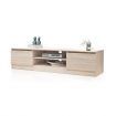 TV Stand Entertainment Unit 2 Doors Wooden Storage Cabinet Furniture - Oak