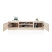 TV Stand Entertainment Unit 2 Doors Wooden Storage Cabinet Furniture - Oak