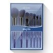 Bonfille Essential Makeup Brushes 7 Pieces Set Foundation Blending Blush Concealer Eye Shadow Lip Face Contour Brush Kit,Blue