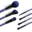 Bonfille Essential Makeup Brushes 7 Pieces Set Foundation Blending Blush Concealer Eye Shadow Lip Face Contour Brush Kit,Blue