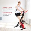 Genki Folding Exercise Bike Magnetic Upright X-Bike Bicycle Cycling Home Gym Trainer w/ Pluse