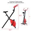Genki Folding Exercise Bike Magnetic Upright X-Bike Bicycle Cycling Home Gym Trainer w/ Pluse