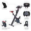 Genki Magnetic Exercise Bike Folding Upright X-Bike Bicycle Cycling Fitness w/Resistance Bands