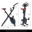 Genki Magnetic Exercise Bike Folding Upright X-Bike Bicycle Cycling Fitness w/Resistance Bands