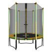 Genki 55" Trampoline Mini Rebounder Jumping Gym Equipment Home Outdoor Fitness Kids Exericise with Safety Enclosure Net