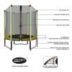 Genki 55" Trampoline Mini Rebounder Jumping Gym Equipment Home Outdoor Fitness Kids Exericise with Safety Enclosure Net
