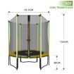 Genki 55" Trampoline Mini Rebounder Jumping Gym Equipment Home Outdoor Fitness Kids Exericise with Safety Enclosure Net