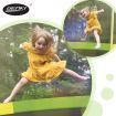 Genki 55" Trampoline Mini Rebounder Jumping Gym Equipment Home Outdoor Fitness Kids Exericise with Safety Enclosure Net