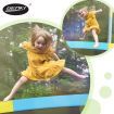 Genki Trampoline Rebounder Jumping Gym Equipment Home Outdoor Fitness Kids Exericise with Safety Enclosure Net 60"