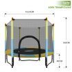 Genki Trampoline Rebounder Jumping Gym Equipment Home Outdoor Fitness Kids Exericise with Safety Enclosure Net 60"