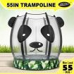 Genki 55" Trampoline Rebounder Jumping Gym Equipment Home Outdoor Fitness Kids Exericise with Safety Enclosure Net Panda Shape
