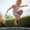 Genki 55" Trampoline Rebounder Jumping Gym Equipment Home Outdoor Fitness Kids Exericise with Safety Enclosure Net Panda Shape