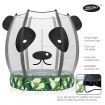 Genki 55" Trampoline Rebounder Jumping Gym Equipment Home Outdoor Fitness Kids Exericise with Safety Enclosure Net Panda Shape