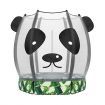 Genki 55" Trampoline Rebounder Jumping Gym Equipment Home Outdoor Fitness Kids Exericise with Safety Enclosure Net Panda Shape