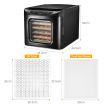 Maxkon Food Dehydrator Fruit Vegetable Meat Dryer w/6 Trays and Timer