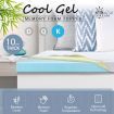 Super King Size Cool Gel Memory Foam Mattress Topper 10cm Underlay Bamboo Cover