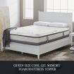 10cm Queen Size Cool Gel Memory Foam Mattress Topper Underlay Bamboo Cover
