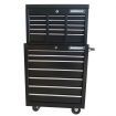 Shogun Mechanic Tool Box on Trolley with 16 Drawers, Side Handles and 4 Castors - Black