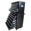 Shogun Mechanic Tool Box on Trolley with 16 Drawers, Side Handles and 4 Castors - Black
