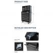 Shogun Mechanic Tool Box on Trolley with 16 Drawers, Side Handles and 4 Castors - Black