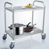 Two-Tier Stainless Steel Kitchen Trolley