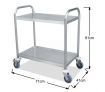 Two-Tier Stainless Steel Kitchen Trolley
