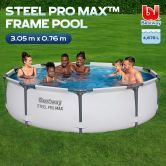 Bestway 3.05M Above Ground Metal Frame Swimming Pool